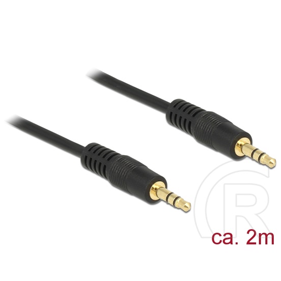 Delock 3,5mm jack (M) kábel 2m (fekete)