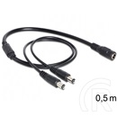 Delock DC 5.5 x 2.1 mm tápkábel elosztó 0,5 m