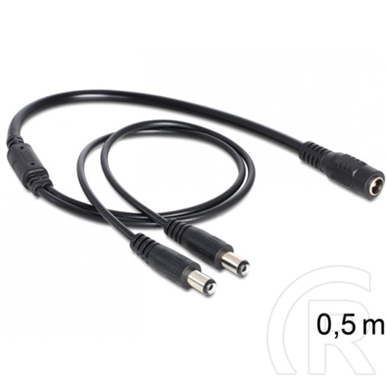 Delock DC 5.5 x 2.1 mm tápkábel elosztó 0,5 m
