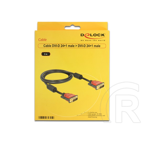 Delock DVI - DVI kábel (Dual link) 2 m