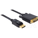 Delock DisplayPort 1.1 > DVI-D Dual Link kábel (1 m, passzív)