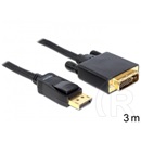 Delock DisplayPort 1.1 - DVI-D Dual Link kábel (3 m, passzív)