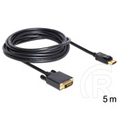 Delock DisplayPort 1.1 > DVI-D Dual Link kábel (5 m, passzív)