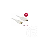 Delock DisplayPort 1.2 - HDMI 4K passzív kábel 2 m (fehér)