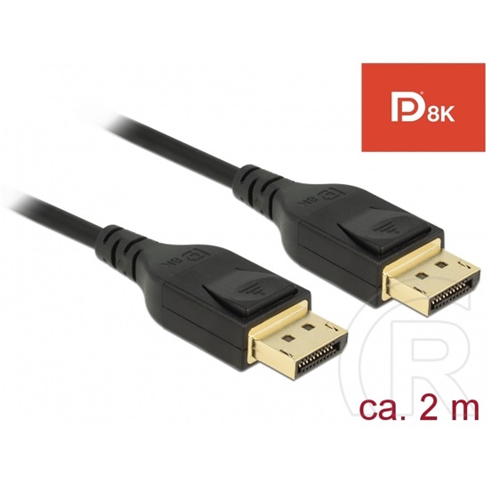 Delock DisplayPort 8K kábel 2m (fekete)