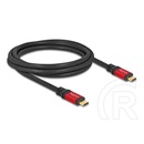 Delock E-Marker USB 3.0 adat- és töltőkábel (C dugó / C dugó, PD 3.0, 100 W, 2 m, fekete-piros)