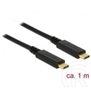 Delock E-Marker USB 3.1 kábel (C-C, 1 m, fekete)
