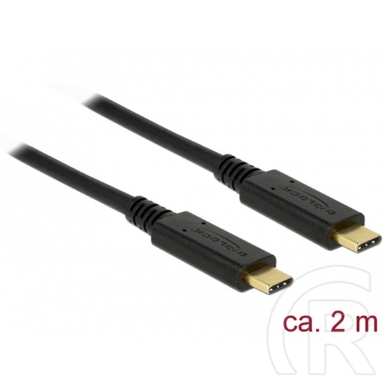 Delock E-Marker USB 3.1 kábel (C-C, 2 m, fekete)
