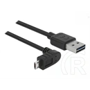 Delock Easy-USB A -> Easy-USB micro-B M/M adatkábel (2 m, egyenes/90°, fekete)