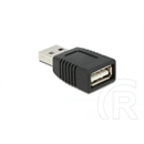 Delock Easy USB-A adapter (USB-A M->F, USB 2.0, fekete)