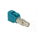 Delock FAKRA Z -> SMA M/M adapter (50 Ohm, sárgaréz nikkelbevonattal, 34,3 x 9,4 x 13,6 mm)