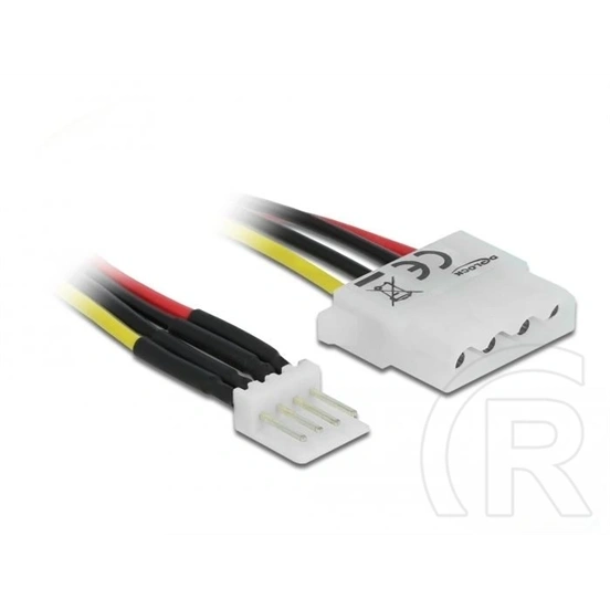 Delock Floppy -> Molex tápkábel (4 tűs Floppy -> 4 tűs Molex, 0,3 m)