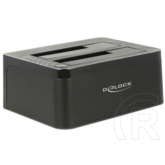 Delock HDD dokkoló dual (2,5" / 3,5", SATA3, USB 3.0)