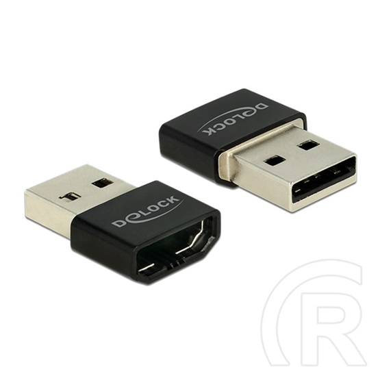 Delock HDMI-USB átalakító (HDMI-A anya > USB-A apa, fekete)