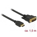 Delock HDMI - DVI 24+1 kétirányú kábel 1,5m