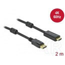 Delock DisplayPort > HDMI kábel (4K 60Hz, 2m)