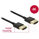Delock HDMI - HDMI kábel (2.0, 4K, 2 m, lapos)