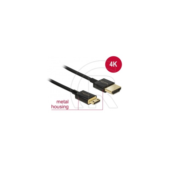 Delock HDMI - mini HDMI prémium kábel (3D, 4K, 2 m)