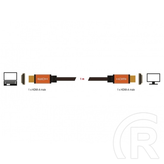 Delock HDMI 8K kábel 1m (fekete)