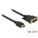 Delock HDMI <> DVI-D kábel (2 m)