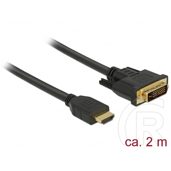 Delock HDMI <> DVI-D kábel (2 m)