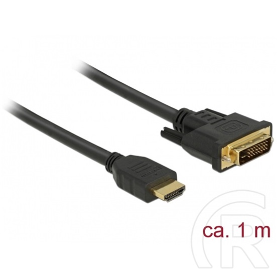 Delock HDMI <> DVI 24+1 kétirányú kábel 1m