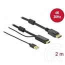 Delock HDMI > DisplayPort kábel (4K, 2 m)