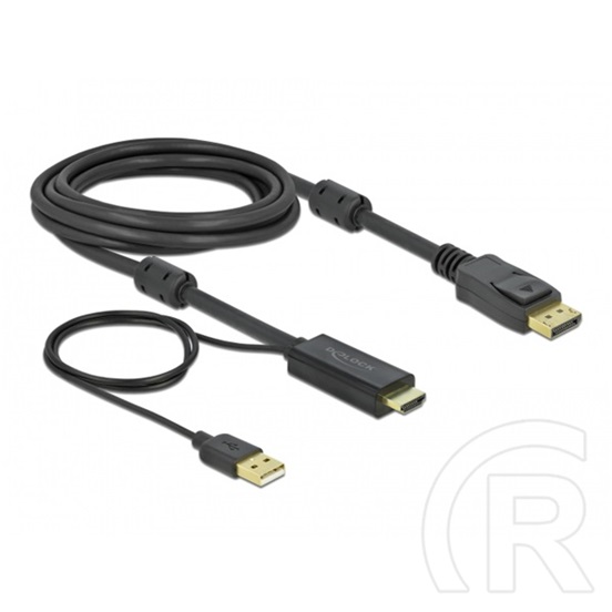 Delock HDMI > DisplayPort kábel (4K, 3 m)