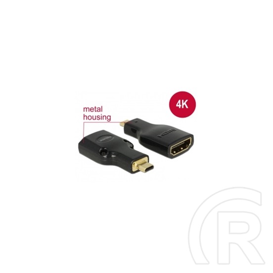Delock HDMI with Ethernet adapter Micro-D (M) - A (F) 4K