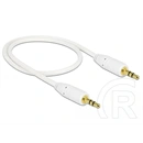 Delock Jack stereo 3,5 mm M/M audio kábel (0,5 m, fehér, aranyozott csatlakozó)