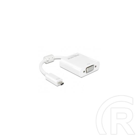 Delock Mikro-D HDMI (M) - VGA (F) adapter (fehér)