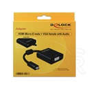 Delock Mikro HDMI apa - D-sub anya adapter audióval