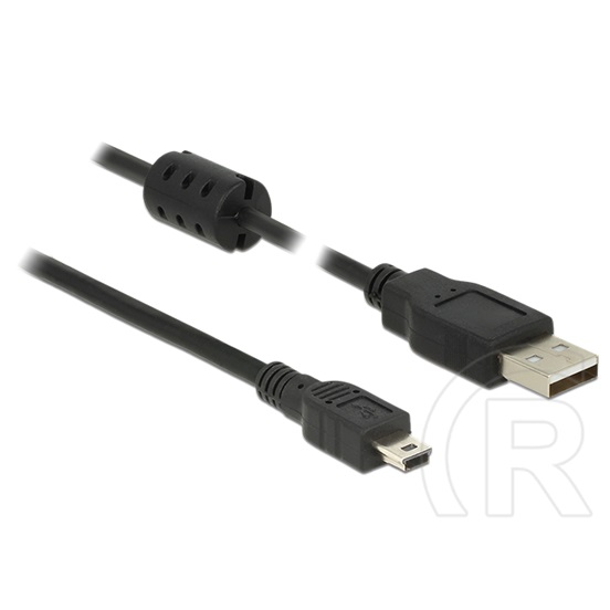Delock USB 2.0 kábel (A dugó / mini-B dugó, 1,5 m, fekete)