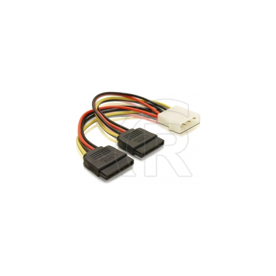 Delock Molex (M) - 2 x SATA (F) tápátalakító kábel (16 cm)