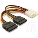 Delock Molex (M) - 2 x SATA (F) tápátalakító kábel (16 cm)