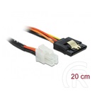 Delock P4 (M) - SATA 15 pin (F) kábel 20cm