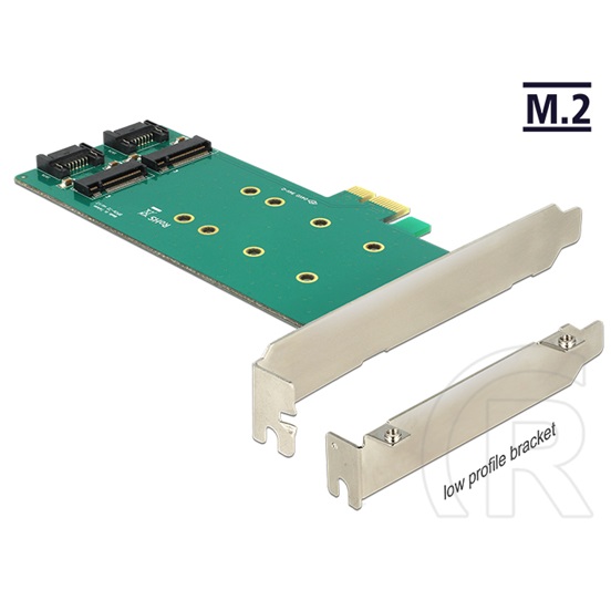 Delock PCIe - 2 x belső M.2 Key B 110 mm