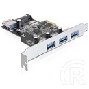 Delock PCIe - 3 x külső + 1 x belső USB-A 3.0