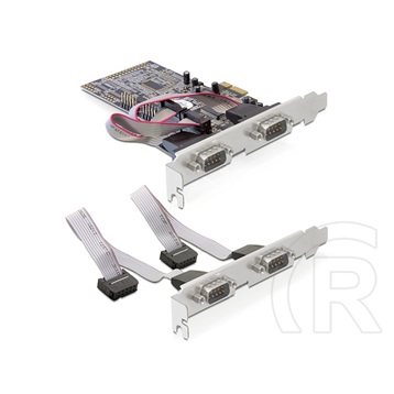 Delock PCIe - 4 soros port (4 x DB9)