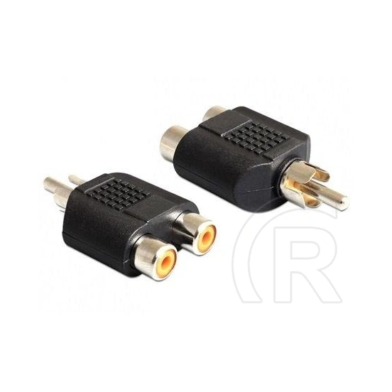 Delock RCA adapter (1 db RCA - 2 db RCA, M/F, fekete)