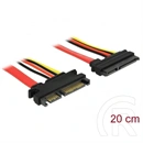 Delock SATA 22 pin M/F adatkábel-hosszabbító (0,2 m, piros)