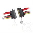 Delock SATA 22 pin M/F adatkábel-hosszabbító (0,2 m, piros)