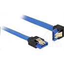 Delock SATA 3 F/F adatkábel (0,1 m, kék, egyenes / 90° lefelé csatlakozó, 6 Gb/s, 26 AWG)
