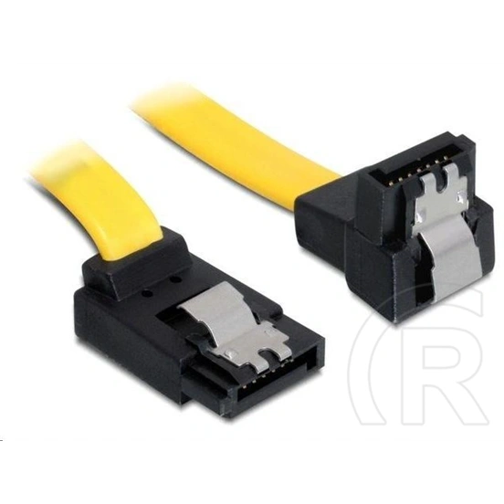 Delock SATA 3 F/F adatkábel (0,2 m, egyenes/derékszögű, sárga)