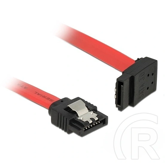 Delock SATA 3 adatkábel (0,2 m, F/F, egyenes/90°, piros)