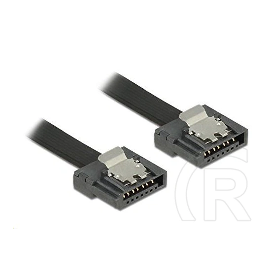 Delock SATA 3 adatkábel (0,5 m, F/F, flexi, fekete)