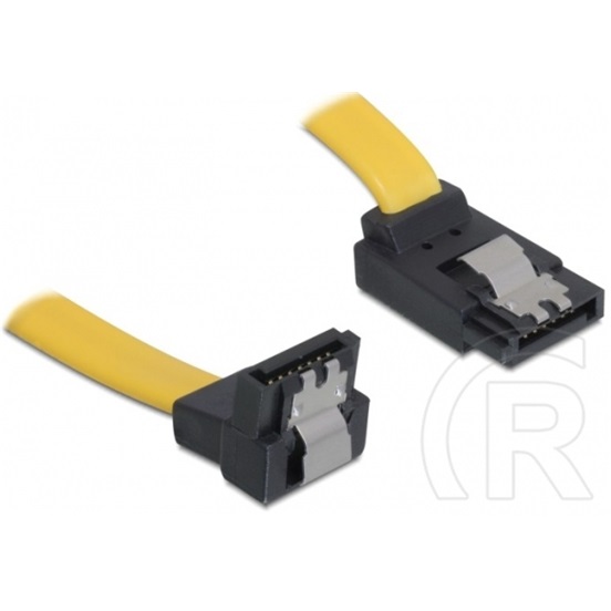 Delock SATA adatkábel (6 Gb/s, 90°, 50 cm, sárga)