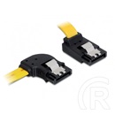 Delock SATA adatkábel (6 Gb/s, 90° balra, 50 cm, sárga)