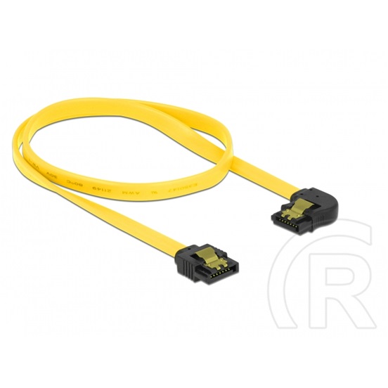 Delock SATA 6 Gb/s adatkábel 90° 50 cm (sárga)