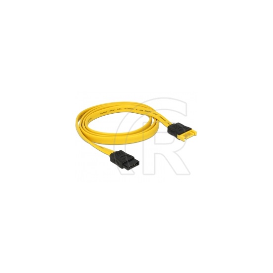 Delock SATA adatkábel hosszabbító (6 Gb/s, 100 cm, sárga)